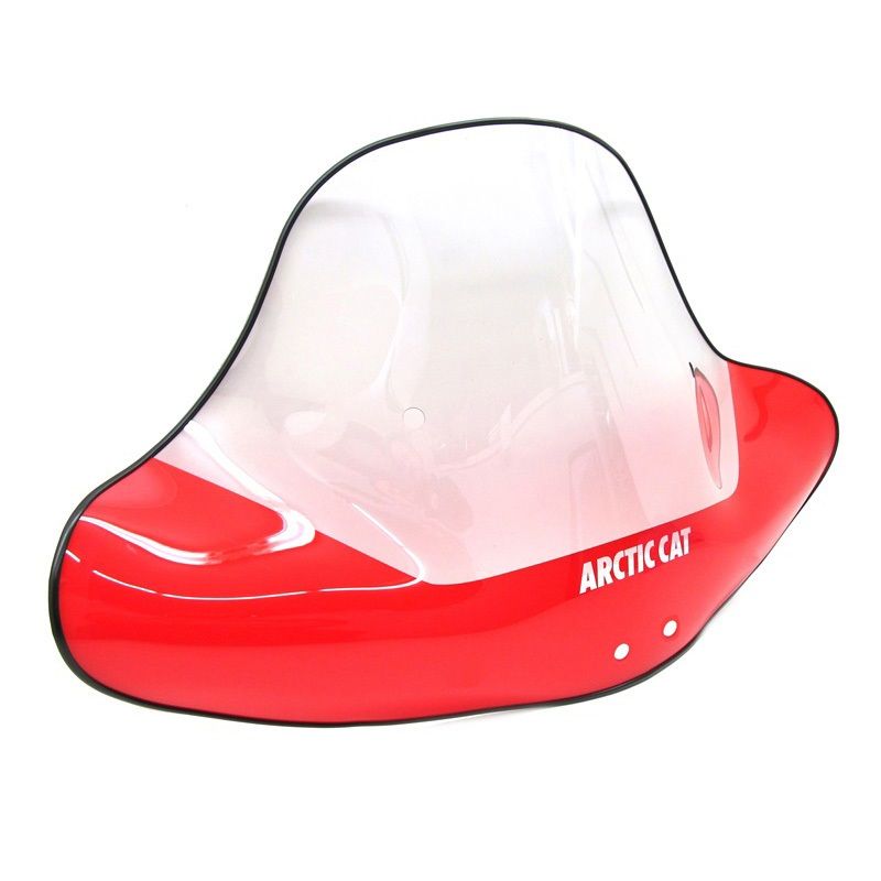Arctic Cat Clear with Red ATV Windshield - 2005-2009 400 500 650