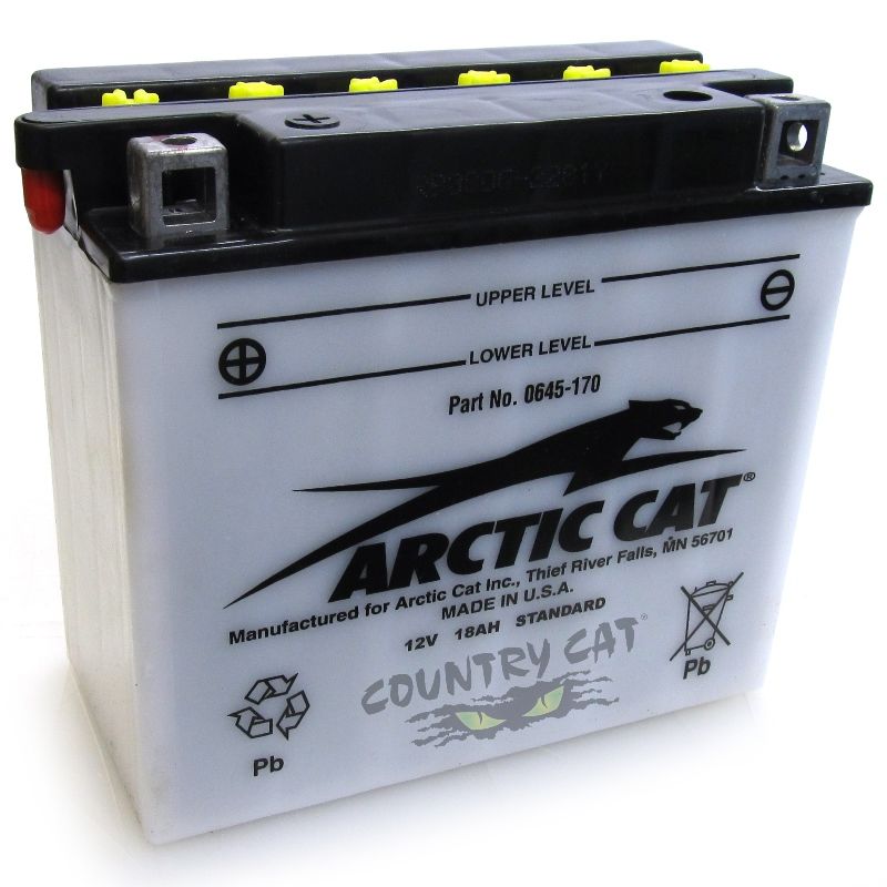 Arctic Cat Lead Acid Vented Battery 1994-2015 ATV Snowmobile YB18