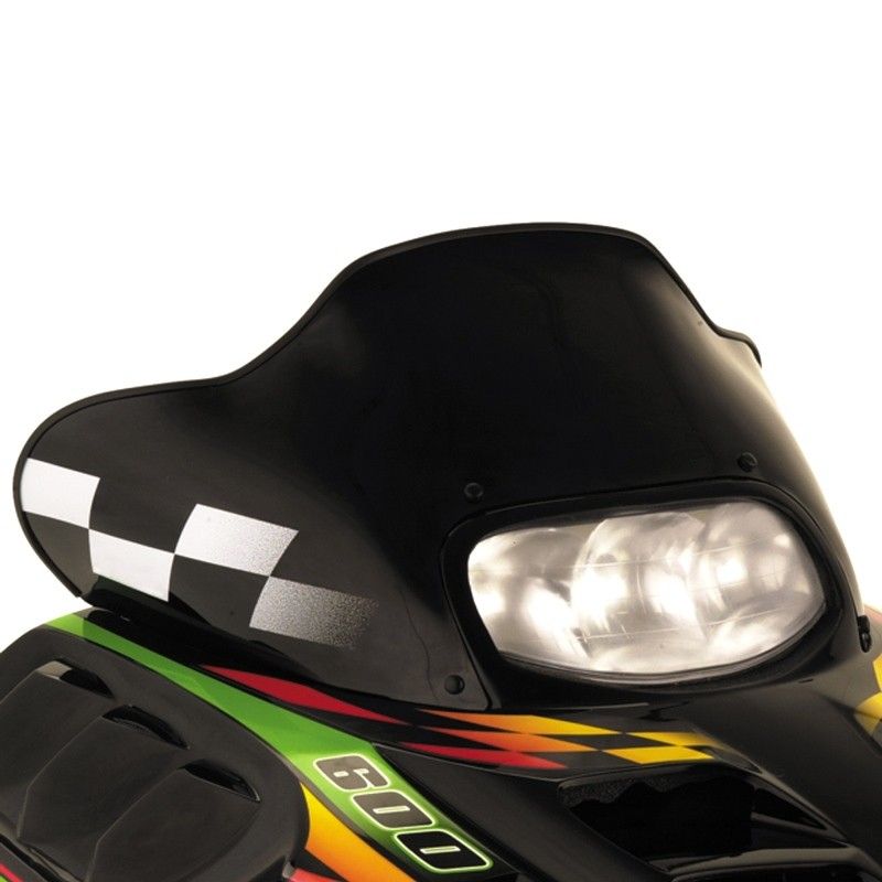 Powermadd Cobra Black & White Windshield - Arctic Cat 1999-2002 MC