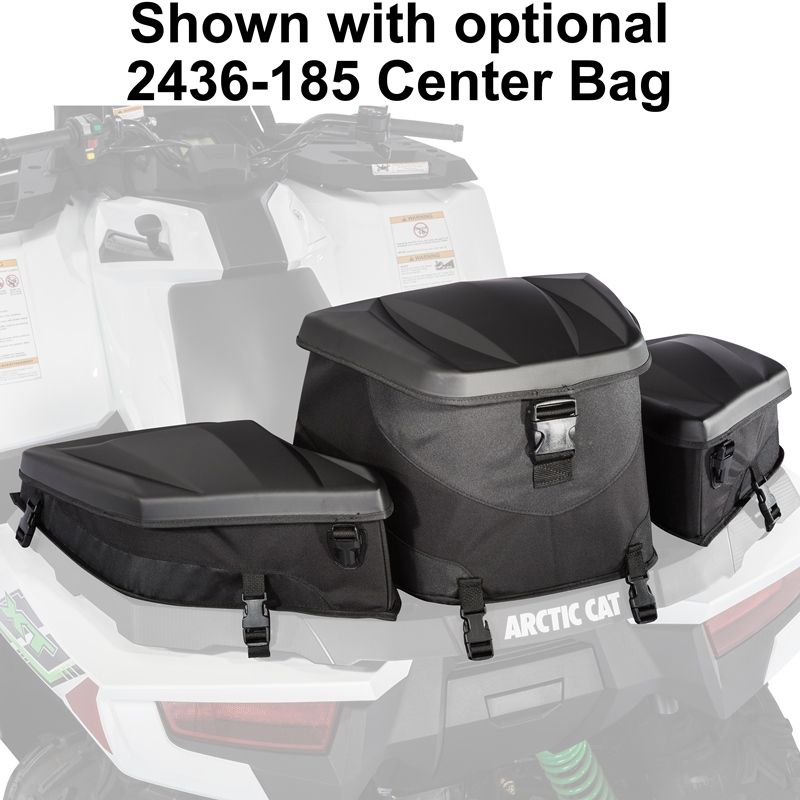 **「RT-9238480706」** バッグ Arctic Cat Side Rack Storage Bags - 2015-2017 XR Alterra - Black