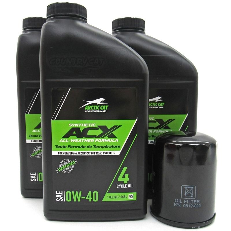 メンテナンス AKI Arctic Cat ACX 0W-40 Synthetic Oil Change Kit - 3 Quarts - ATV