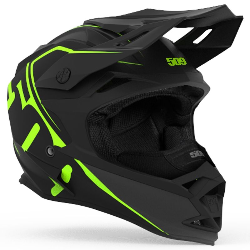 509 Altitude Snowmobile Helmet - Lime - Matte Black & Green - 509