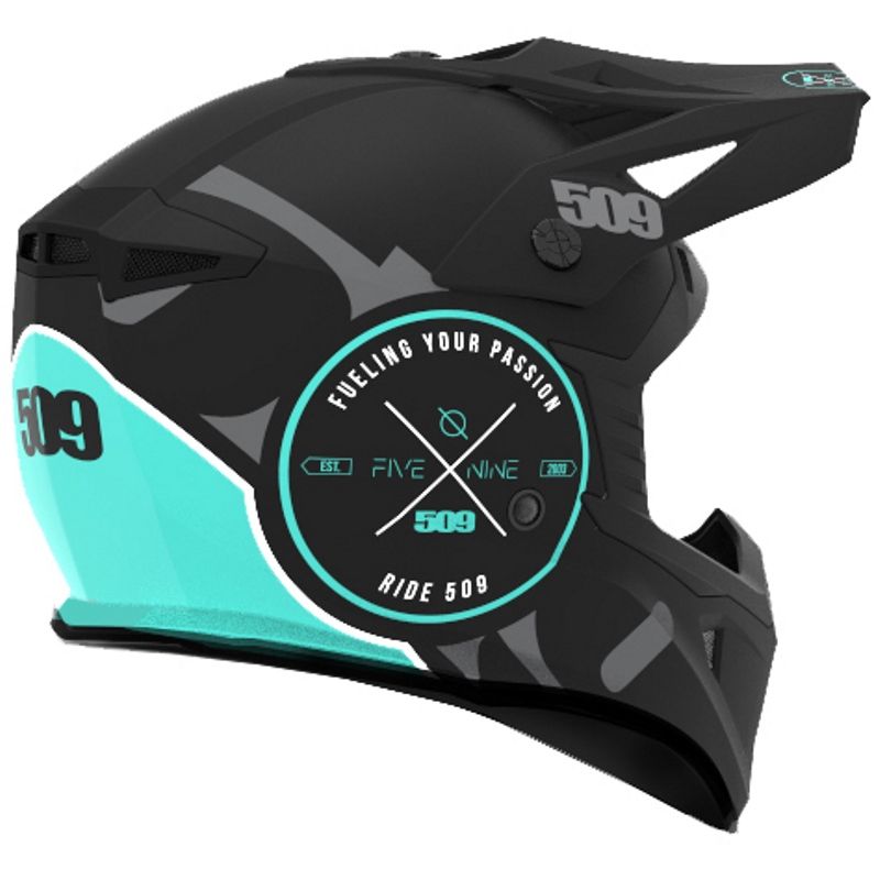509 Tactical Snow Snowmobile Thermoplastic Helmet - Black Teal