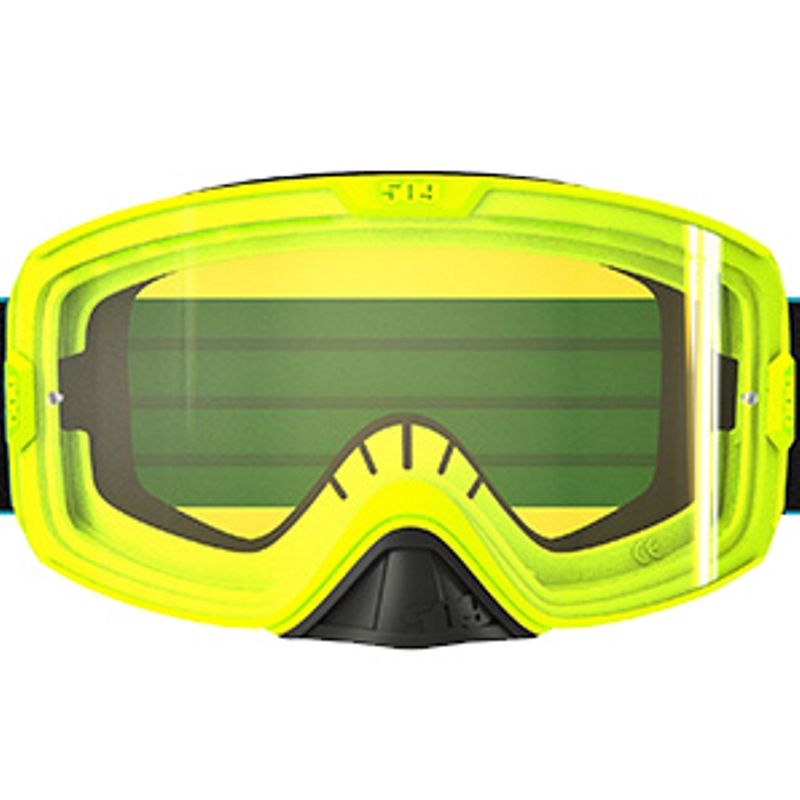 509 Kingpin MX Dirt Offroad Goggles FZN Blue - Yellow Tint - 509