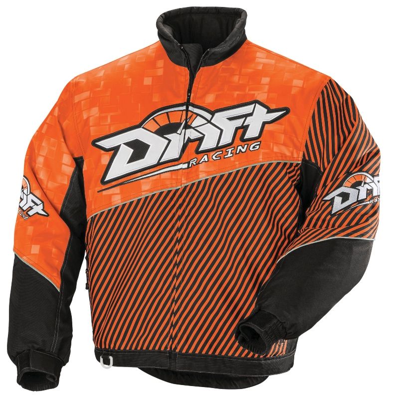 Drift Men's Racing Waterproof Uninsulated Jacket - Orange & Black ...