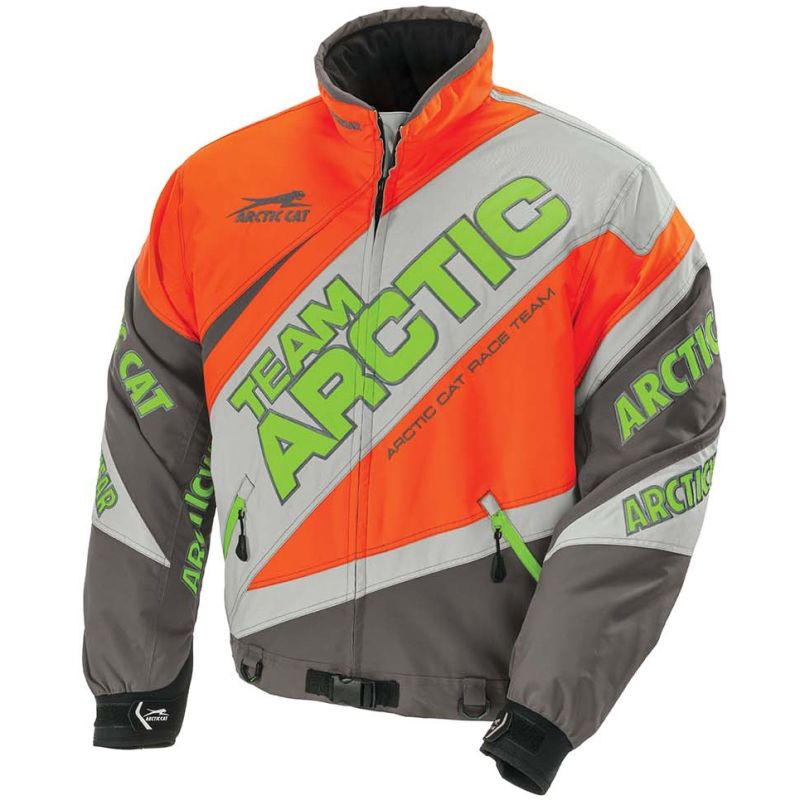 Arctic Cat Youth Team On-Track Insulated Jacket - Green Orange