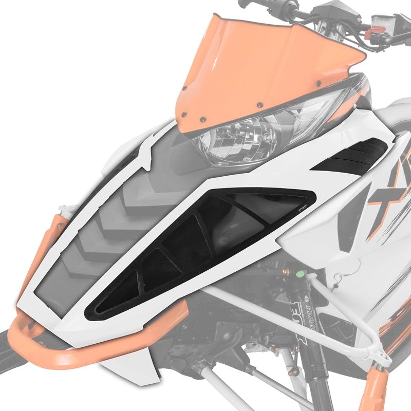 Arctic Cat Pair of White Vented Hood Panels 2012-2017 ZR F XF M