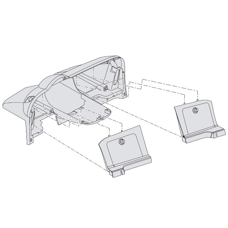 E-Z-GO Locking Glove Box Lid Set - 2008-2023 RXV - 607443