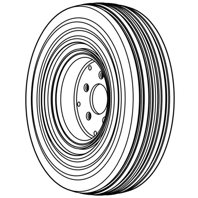 Genuine OEM E-Z-GO WHEEL, 5X8 SOLID, BLK-ASSY Part # 640611 Genuine OEM E-Z-GO WHEEL, 5X8 SOLID, BLK-ASSY Part # 640611