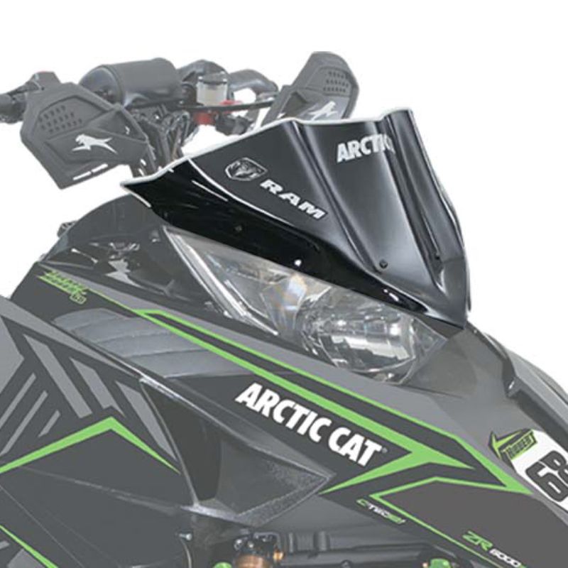 Arctic Cat 2012-2017 ZR F XF M Tucker Hibbert Low Black Windshield
