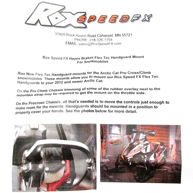 Arctic Cat Rox Speed FX Flex-Tec Hand Guards & Mounts Black ZR F M