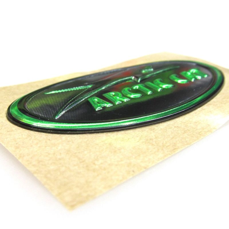 Arctic Cat Hood Emblem - Green Chrome & Black - 9611-752