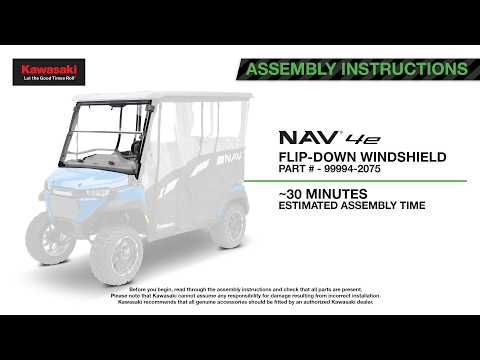 Kawasaki Flip-Down Polycarbonate Windshield - 2025 NAV 4e - 99994-2075