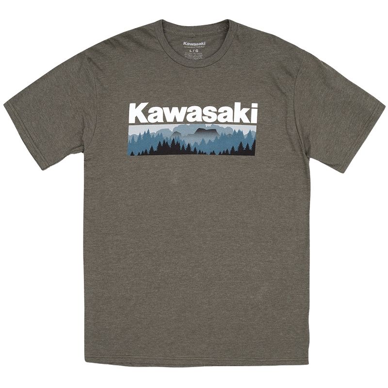Kawasaki Men's Mountain Ridge T-Shirt - Gray - K004-2666-OL__