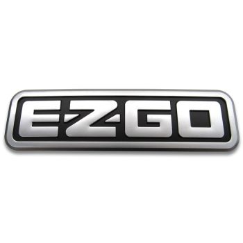 E-Z-GO Platinum Front Cowl Nameplate - 6 x 1.7-inch