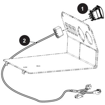 E-Z-GO Switch & Harness Kit for LED Lighted Cup Holder - 2021-2025 Express & Liberty