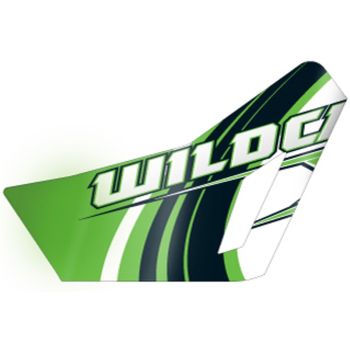Arctic Cat Wraps Aluminum Door Graphics - Green, White, & Black - 2014 Wildcat X