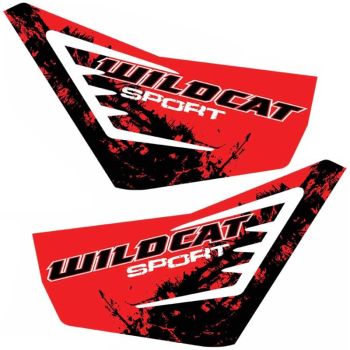 Arctic Cat Wraps Aluminum Door Graphics - Black & Red - 2015 Wildcat Sport XT