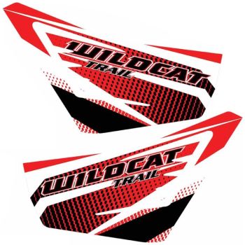 Arctic Cat Wraps Aluminum Door Graphics - Black & Red - 2015 Wildcat Trail XT