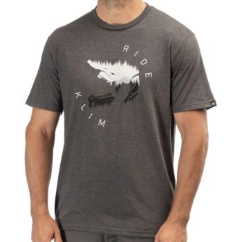 Klim Men's Ride Tri-Blend T-Shirt - Heathered Charcoal & Monument