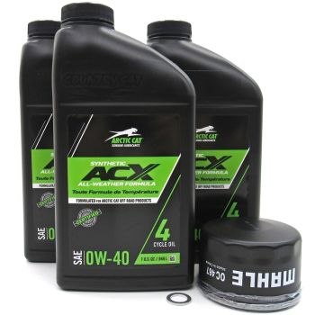 Arctic Cat ACX 0W-40 Synthetic Oil Change Kit - 3 Quarts - 2017-2020 Stampede & Havoc