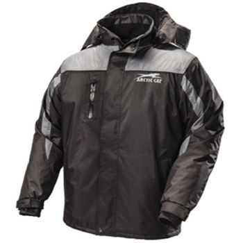 Arctic Cat Men's Storm Rain Coat - Black & Gray XL