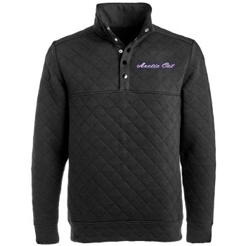 Arctic Cat Men's Script 1/4-Snap Sweatshirt - Black
