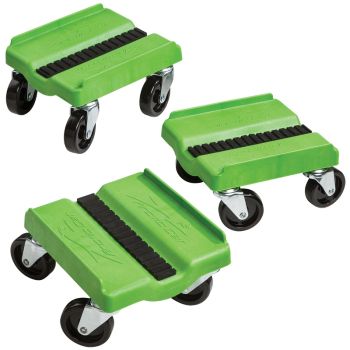 Arctic Cat Snowmobile Caddy Dolly Wheels - Green