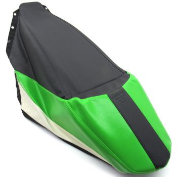 Arctic Cat Seat - Black, Green, & White - 2013 Sno Pro 600 Sno Cross