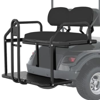 E-Z-GO Rear Passenger Flip Seat - Black - 2014-2022 TXT