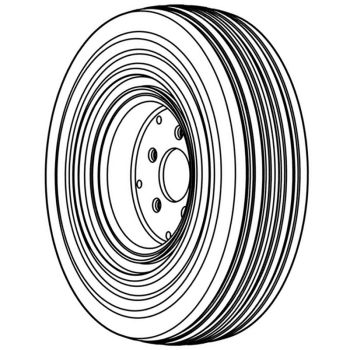 WHEEL, 5X8 SOLID, BLK-ASSY