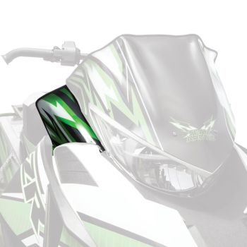 Arctic Cat Pride Windshield Side Deflectors - Green - 2012-2018 ZR F XF M