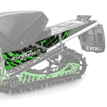 Arctic Cat Tunnel Decal Kit - Burst Green - 2012-2018 ZR F XF M