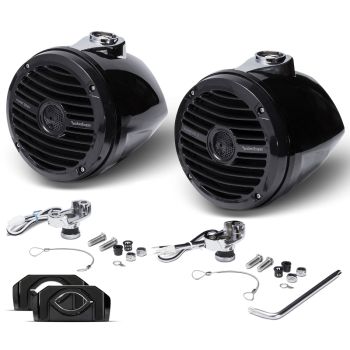 Rockford Fosgate Pair of Prime 6.5 inch Mini Can Speakers & Tube Mounts