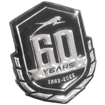 Arctic Cat 60th Anniversary Hood Emblem - Black & Chrome