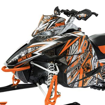Arctic Cat Hood & Side Panel Decal Kit - Throttle Orange - 2012-2018 ZR F XF M