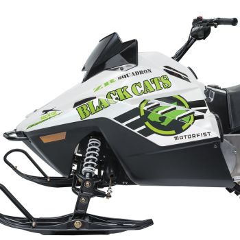 Arctic Cat Hood & Tunnel Decal Kit - BLACK CATS Wrap - 2018-2026 Kitty Cat, ZR 120, 200