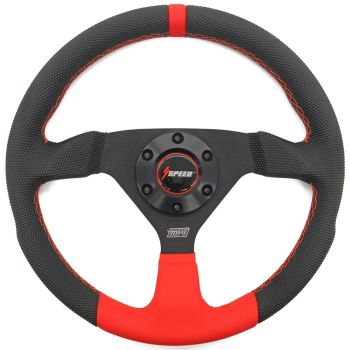 Arctic Cat MPI F-13 High Grip Steering Wheel & Hub - Black & Orange - Wildcat