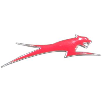 Arctic Cat Aircat Embossed Hood Emblem - Red with Chrome Trim