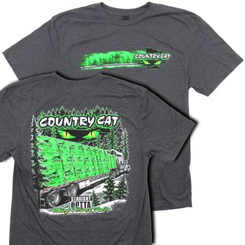 Country Cat Men's Straight Outta TRF T-Shirt - Heather Gray & Green