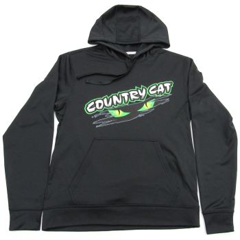Country Cat Men's Performance Hoodie - Black