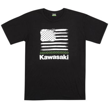 Kawasaki Men's Freedom Flag T-Shirt - Black