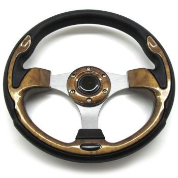 Pro-Fit 13 inch Steering Wheel - Wood Grain - E-Z-GO TXT & RXV