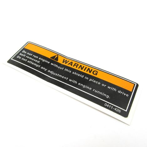 DECAL,WARNING-CLUTCH COVER-ATV