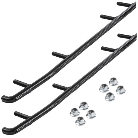 Arctic Cat 7/16 inch Host Bar Hardweld Wearbar Pair - ZR Style & Parabolic Plastic Skis
