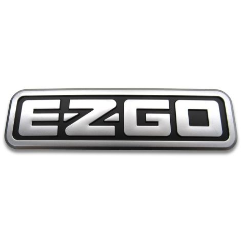 E-Z-GO Platinum Front Cowl Nameplate - 6 x 1.7-inch