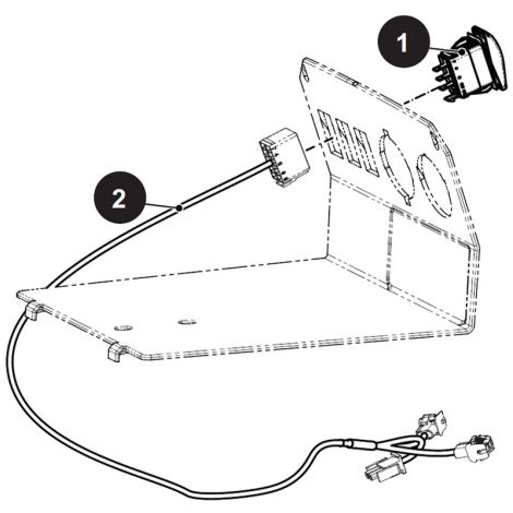 E-Z-GO Switch & Harness Kit for LED Lighted Cup Holder - 2021-2025 Express & Liberty