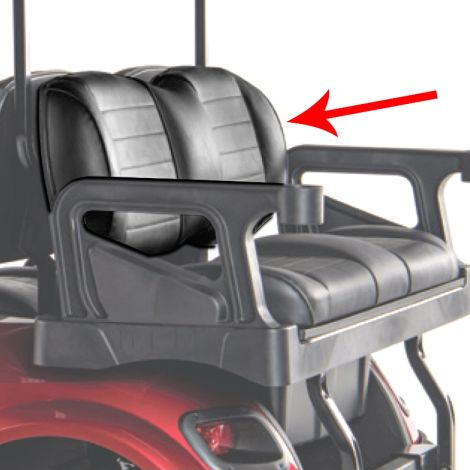 E-Z-GO Premium Rear Seat Back Assembly - Black - 2008-2026 RXV