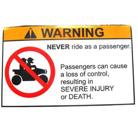 DECAL,WARNING-PASSENGER