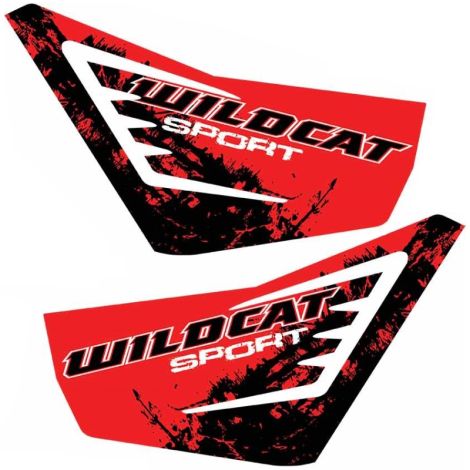 Arctic Cat Wraps Aluminum Door Graphics - Black & Red - 2015 Wildcat Sport XT